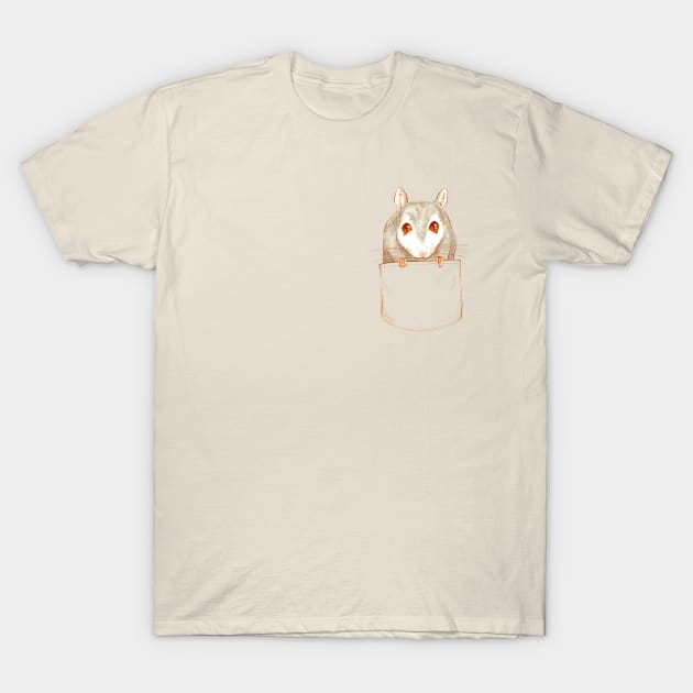 Tiny Cute Mouse Pocket T-Shirt by jessicaguarnido